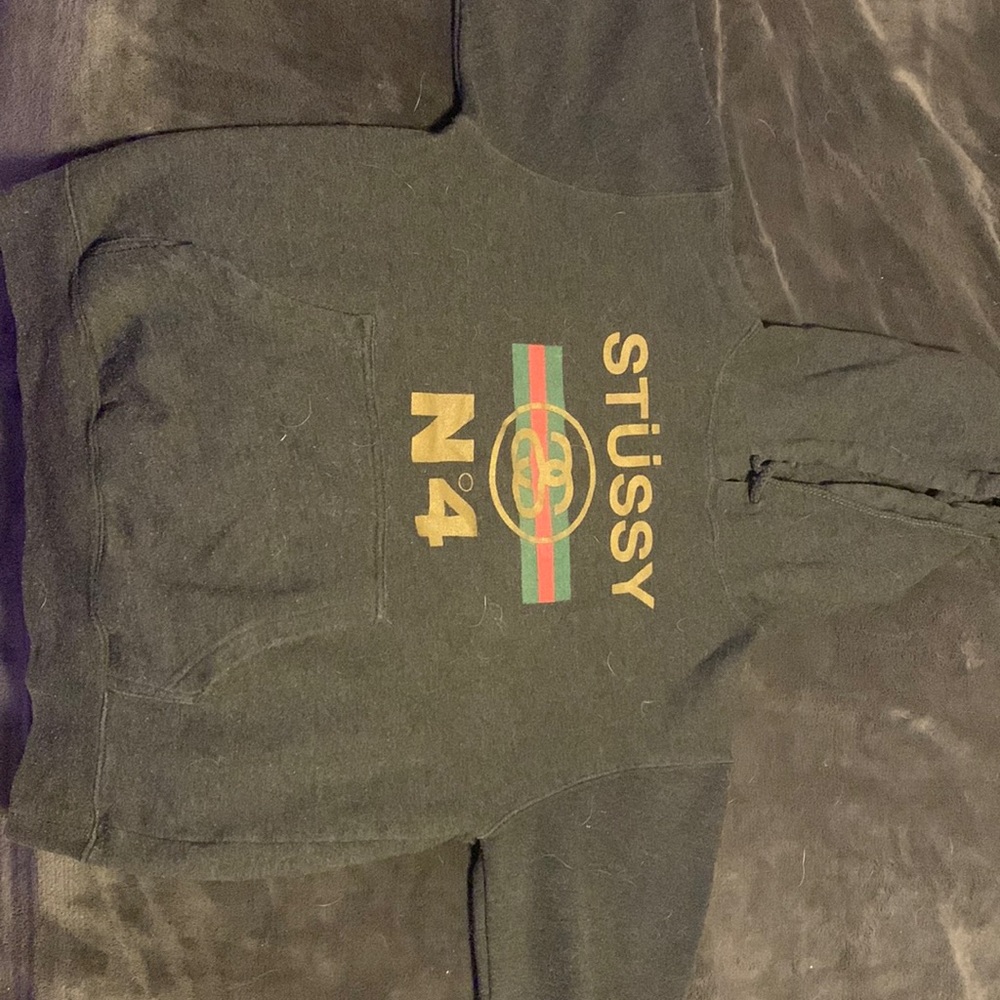 Charcoal grey stüssy hoodie